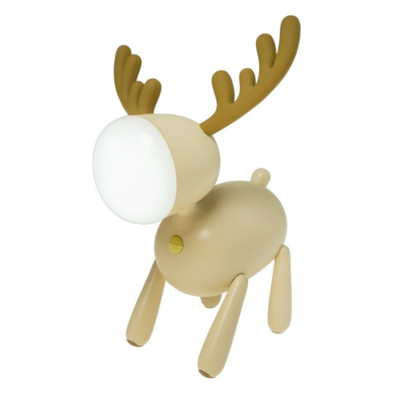 figural toy, rentier, holz, beige, geweih, kopfkugel