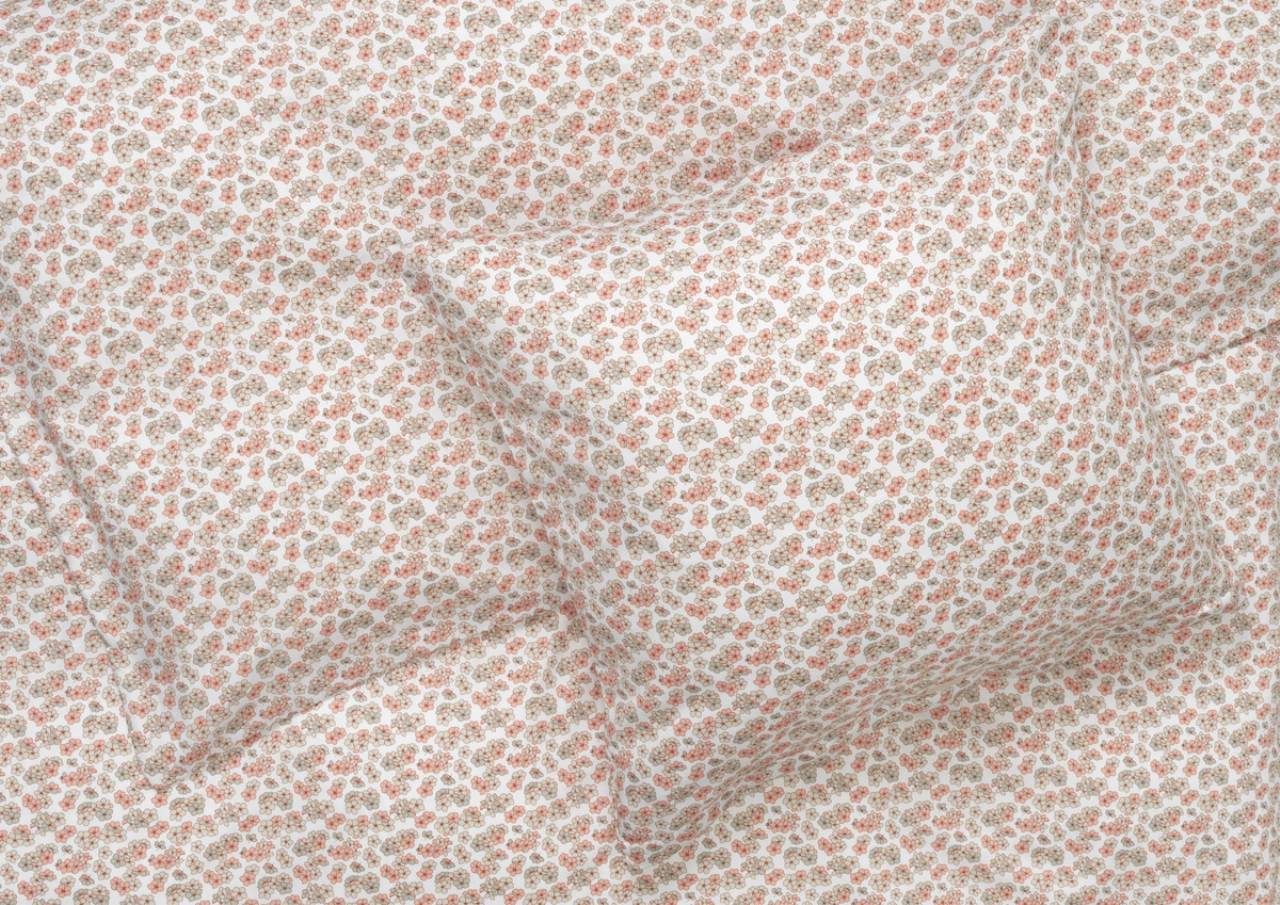 Pleasantly Bettwäsche DK, 140x200cm, Weiss/Rosa