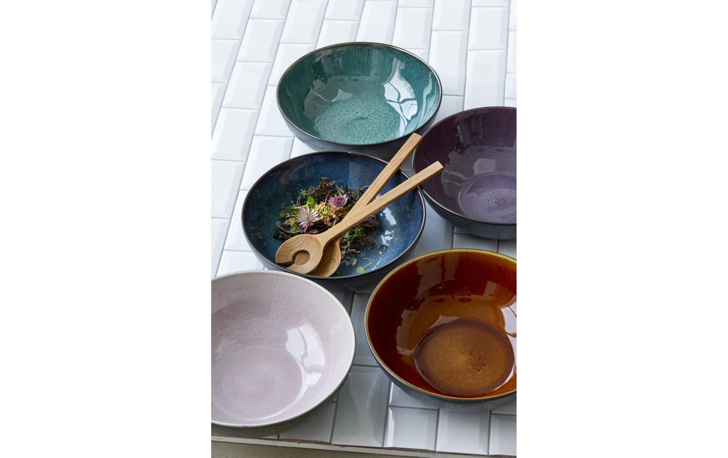 Schüssel, Teller, Porzellan, Pastellfarben, Champferteile