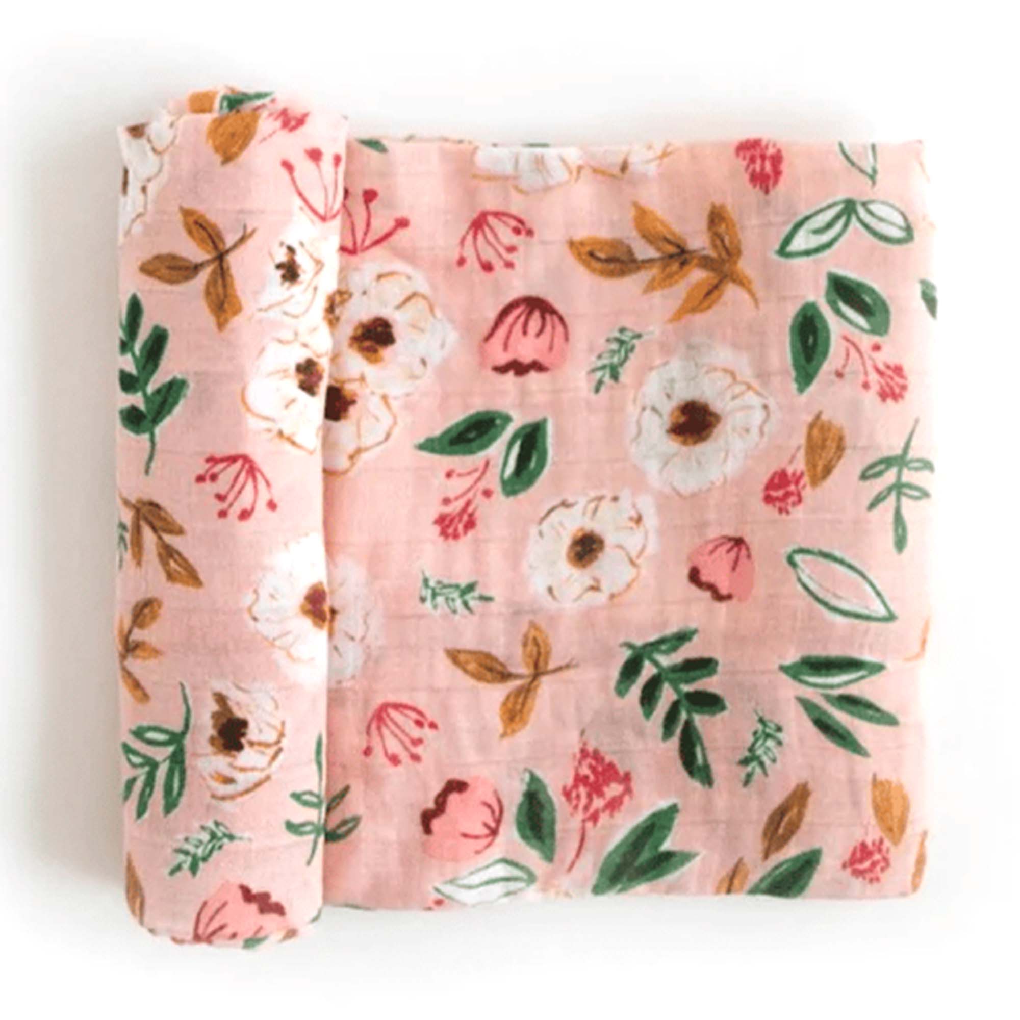 Cotton Muslin Swaddle Single – Vintage Floral Cotton Muslin Swaddle Single – Vintage Floral