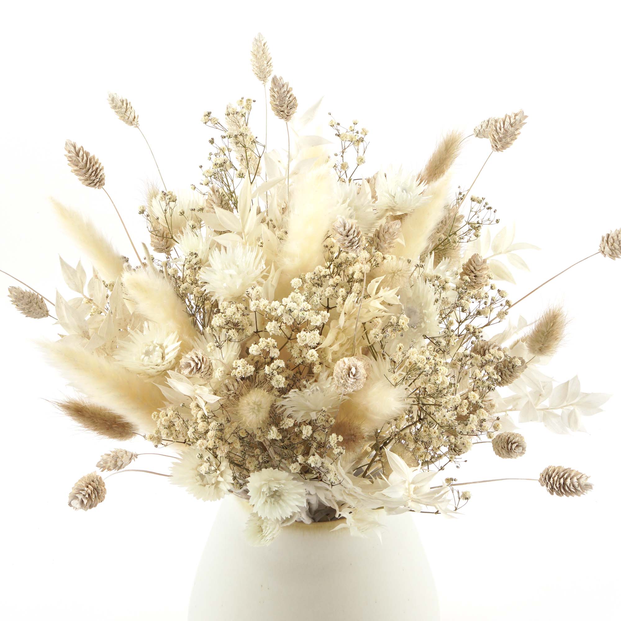 Trockenblumen Strauss "White Harmony"