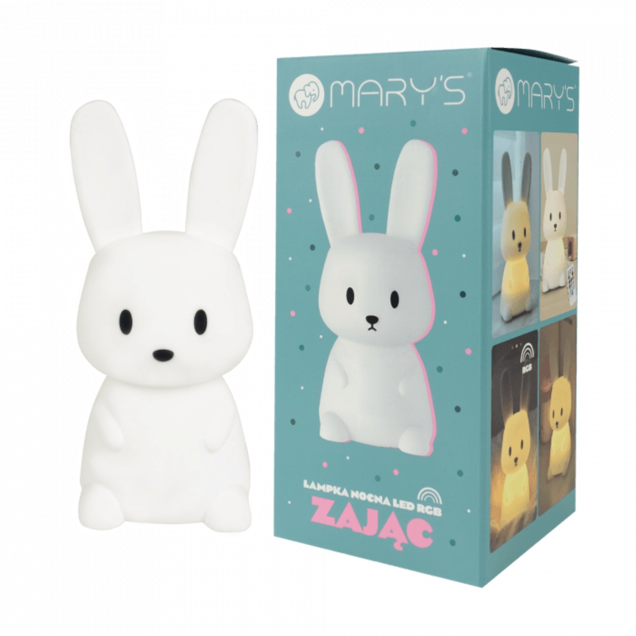 Plüsch, Spielzeug, Hase, Lampe, LED, Nachtlicht, RGB/Weiß