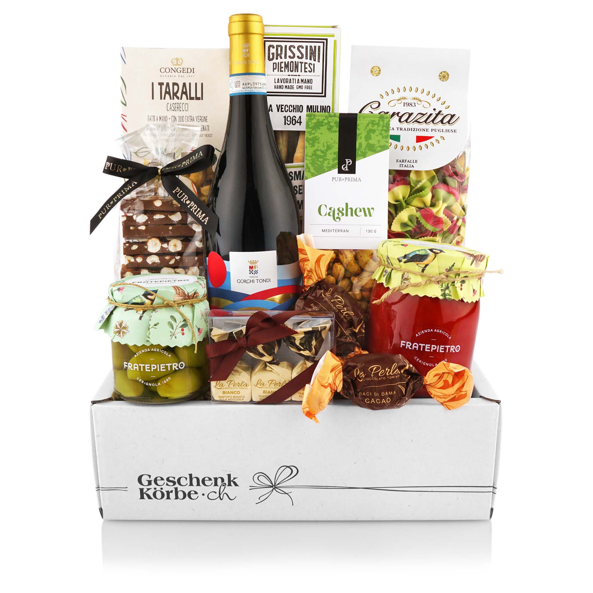 Geschenkkorb "Astoria" Getränk, Flasche, Schnaps, Wein, Weinflasche