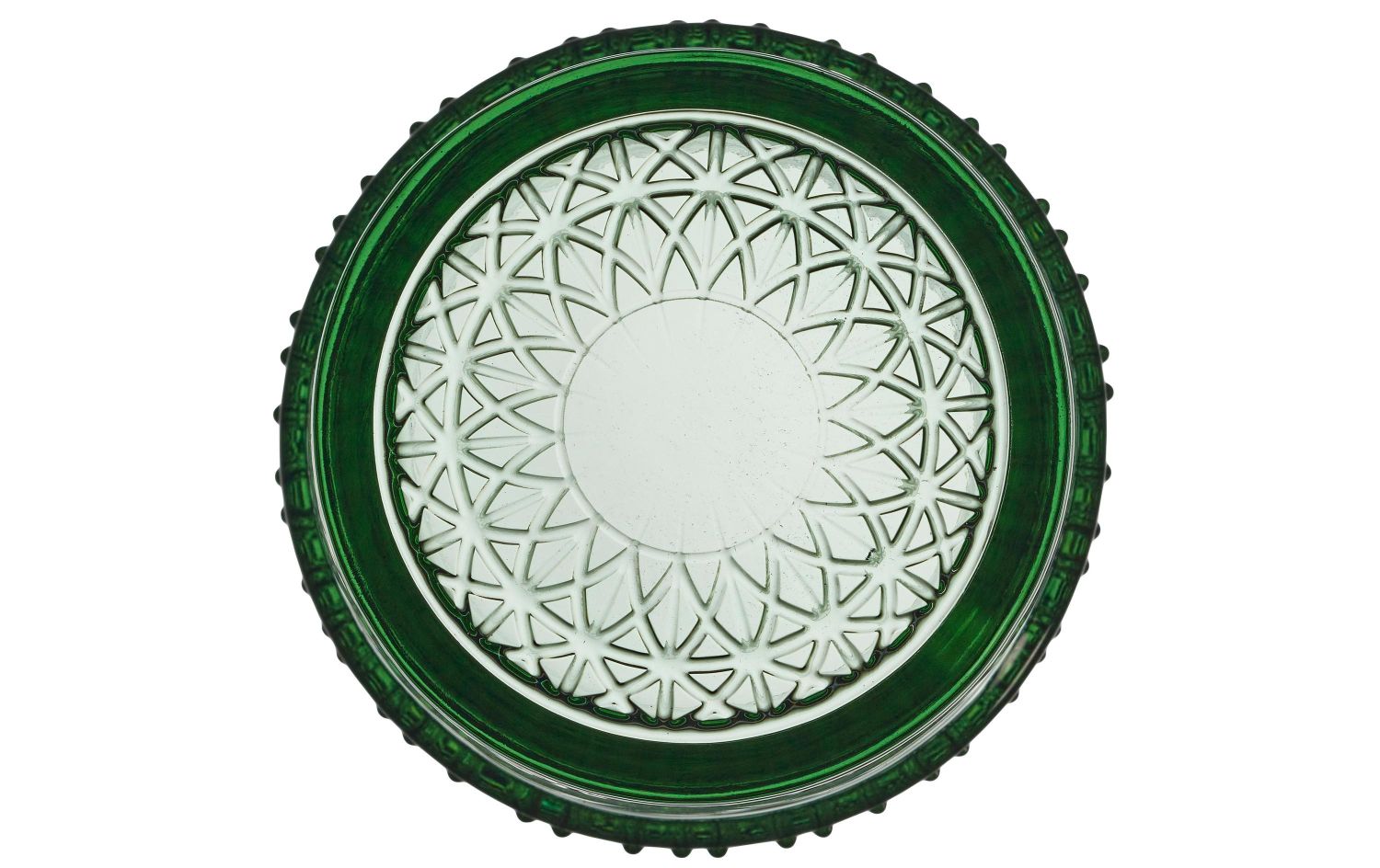 glasplatte, grün, geometrisch, Dekor, Teller