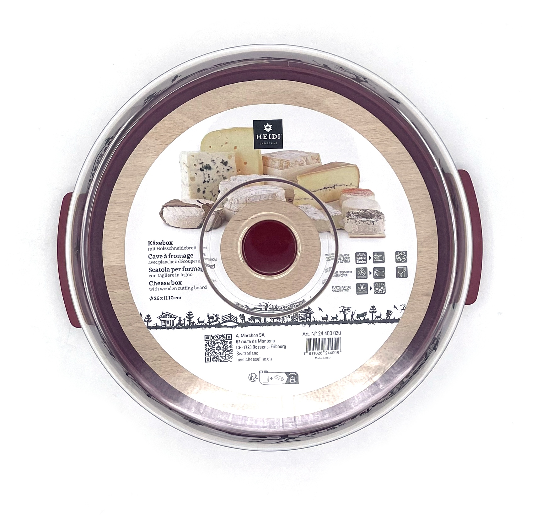 ALPES Käsebox ø26 cm, rot ALPES Käsebox ø26 cm, rot