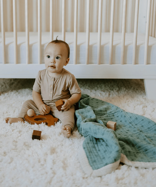 Cotton Muslin Baby Blanket - Wallflower Cotton Muslin Baby Blanket - Wallflower