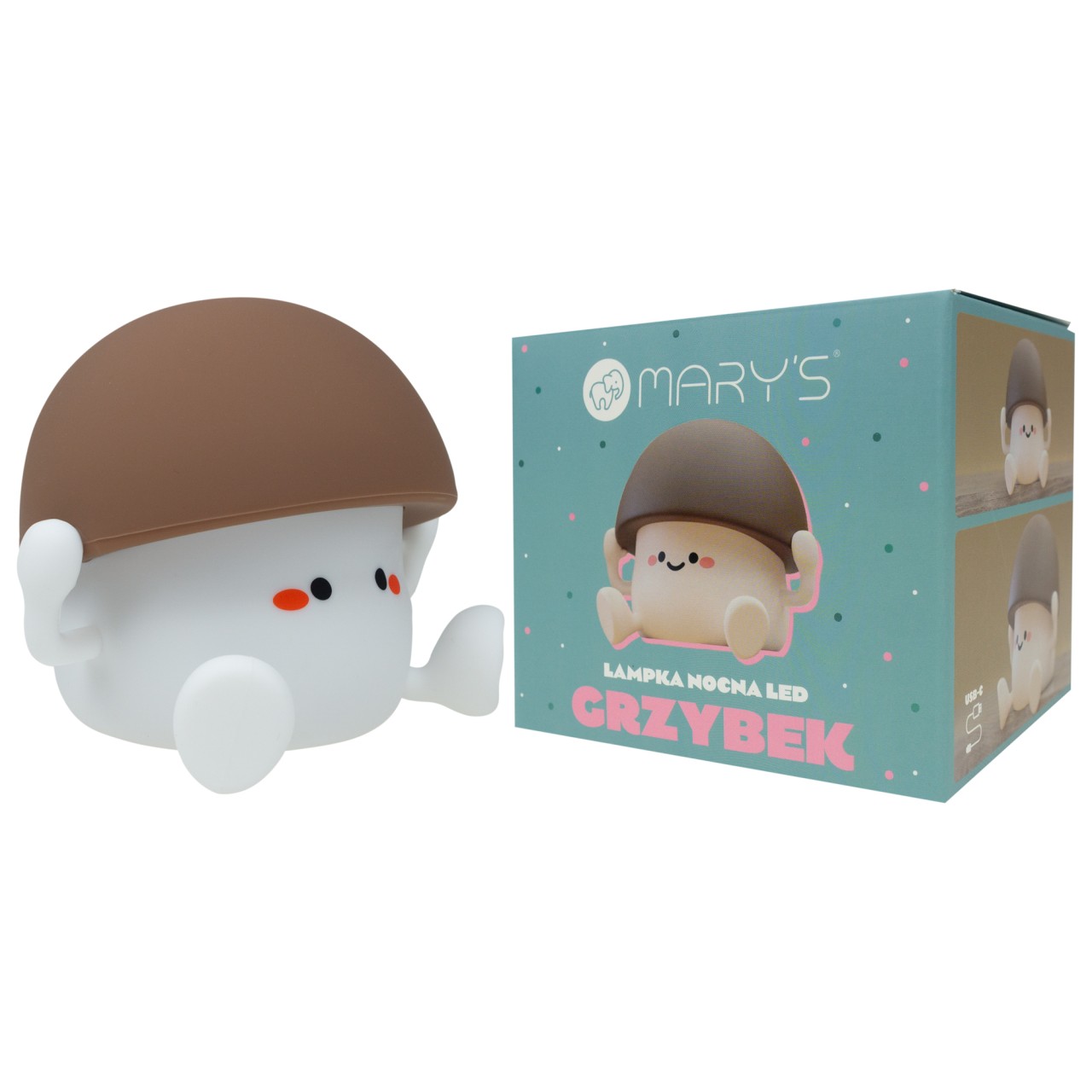 Plüsch, Spielzeug, Kiste, Karton, LED-Lampe, Grzybek, Kinderlampe, Sitzlampe, Staubschutz