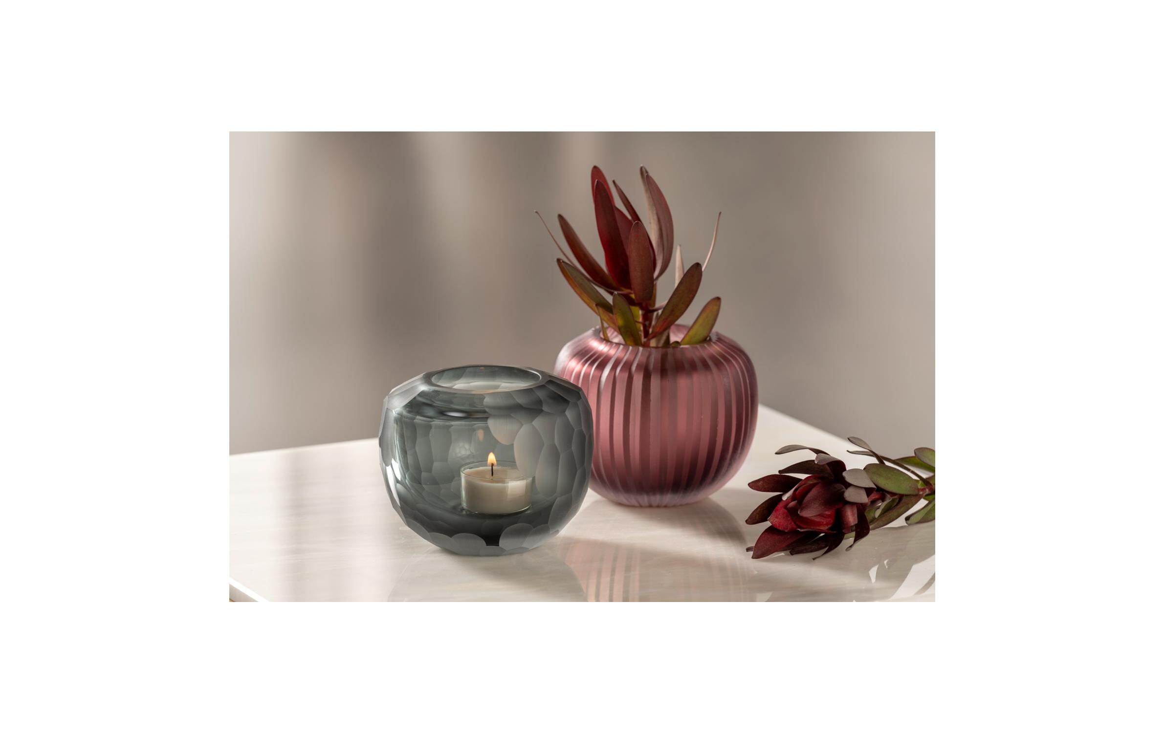 Leonardo Vase Bellagio, 10cm, Anthrazit