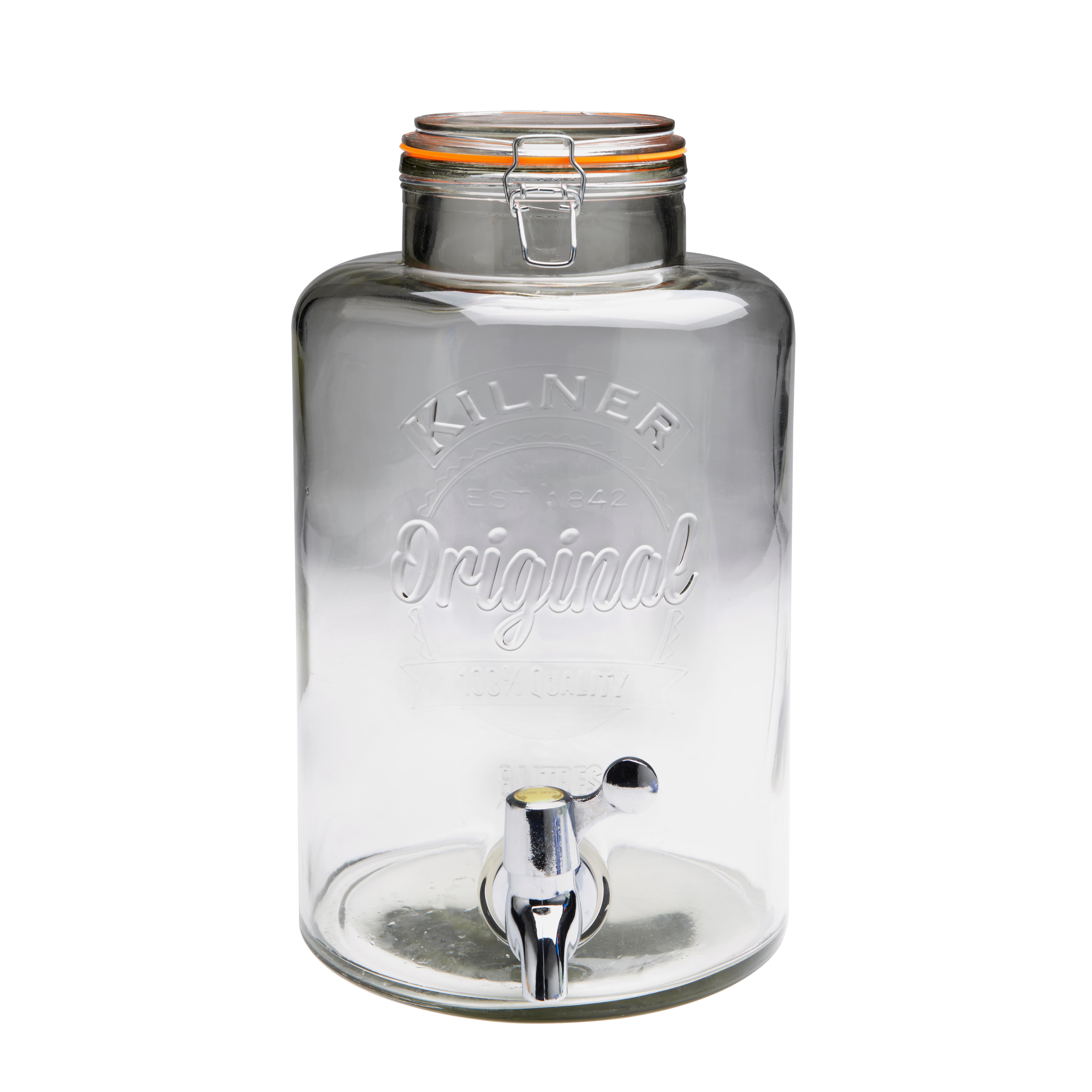 Kilner 8  Liter Getränkespender H 35.6 cm Ø  27.9 cm
