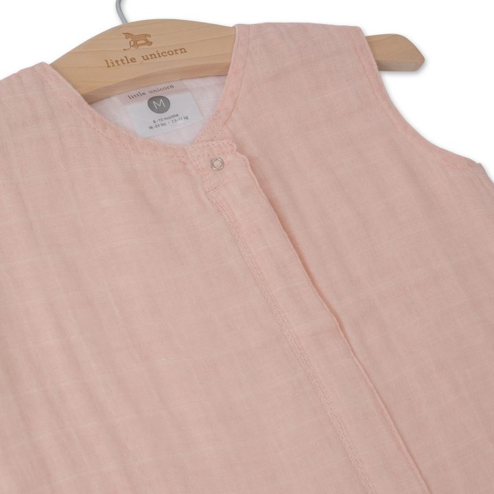 Cotton Muslin Sleeping Bag Gr. M - Rose Petal Cotton Muslin Sleeping Bag Gr. M - Rose Petal
