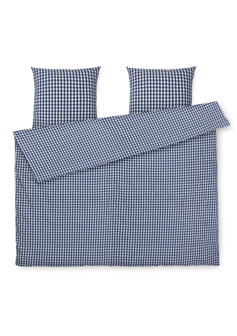 Bæk&Bølge Bettwäsche DK, 200x220cm, Dunkelblau/Weiss