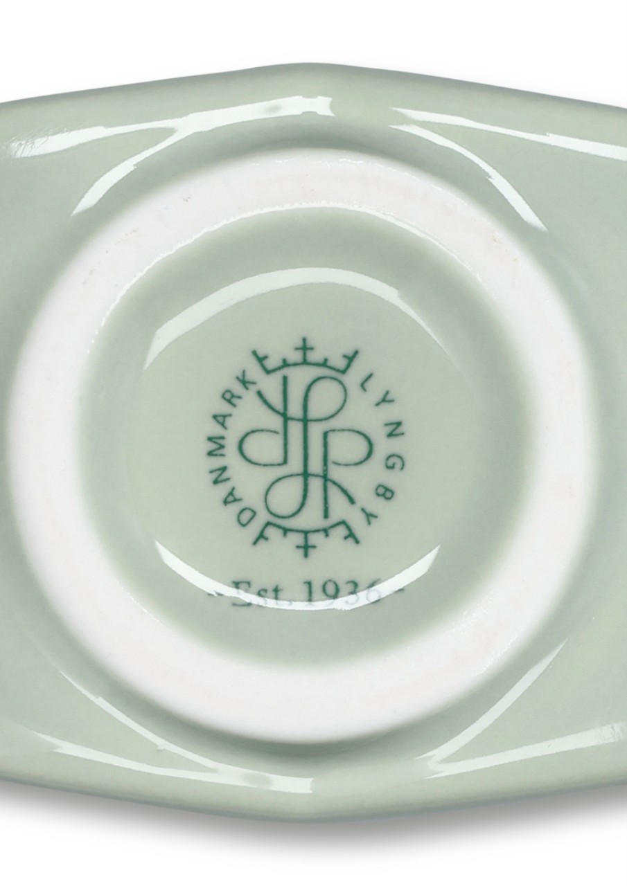 Porzellan, Teller, Grün, Glasiert, Marke seit 1930