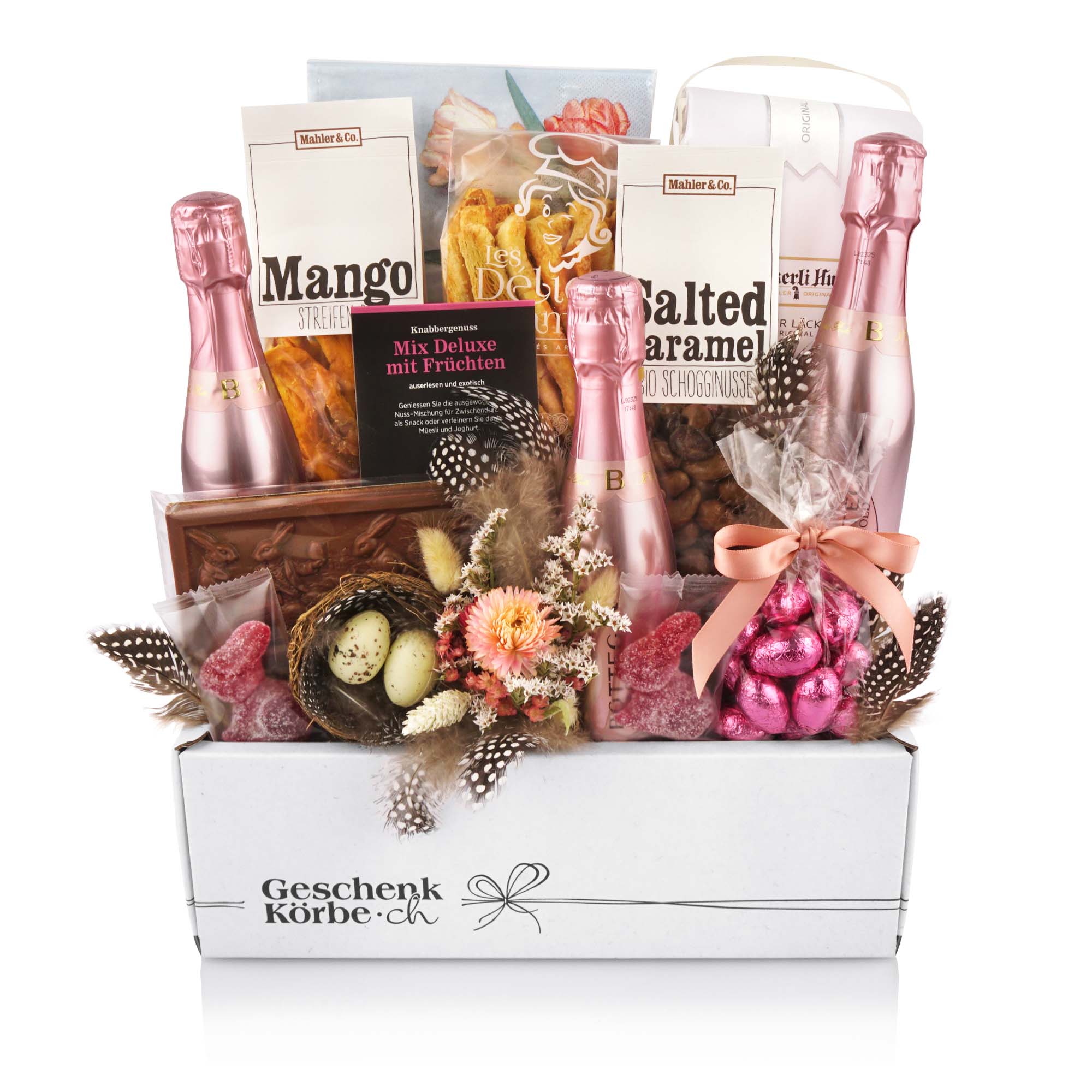 Geschenkkorb Ostern "Osterzauber" Flasche