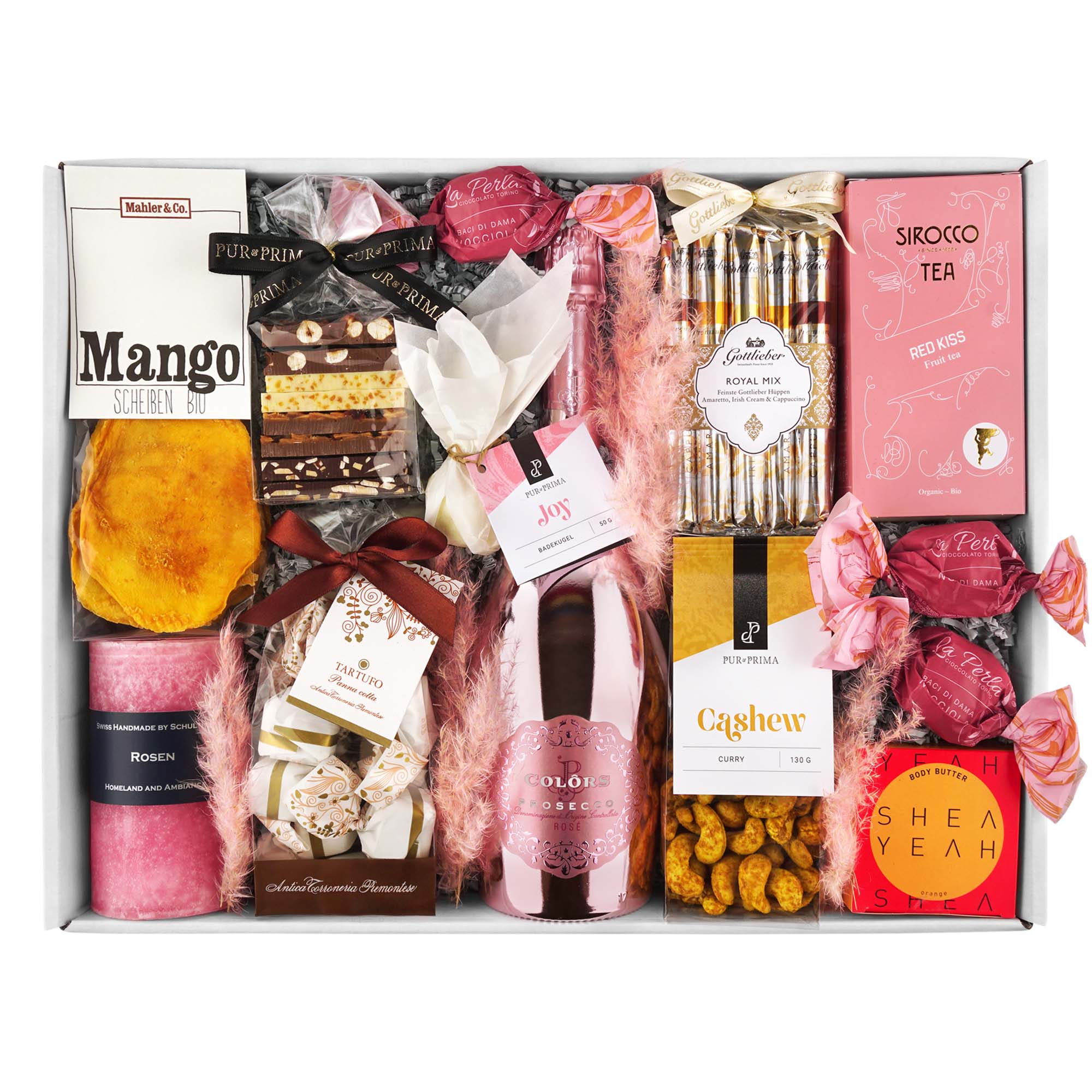 Geschenkkorb für Frauen – Wellness, Schokolade & Feinkost