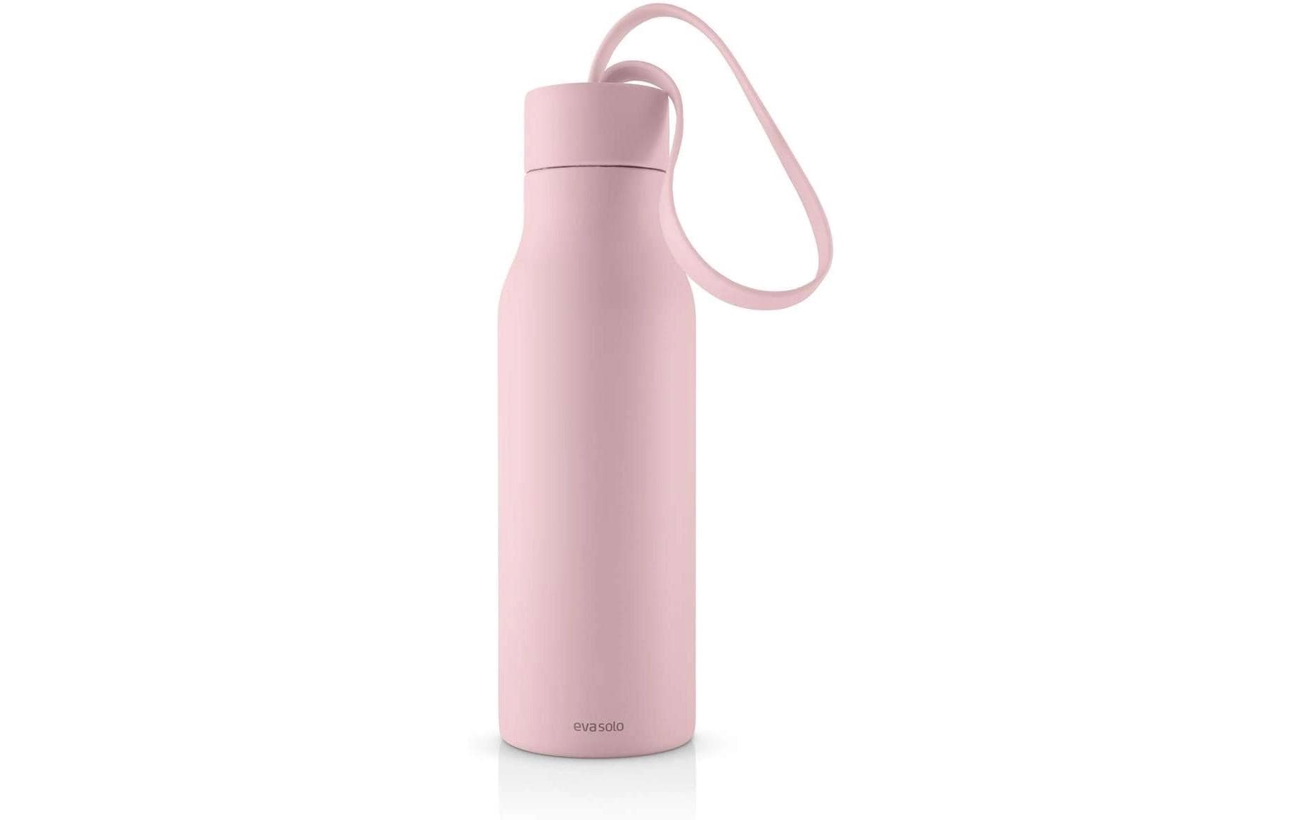 wasserflasche, Trinkflasche, Edelstahl, Pink, Trageschlaufe