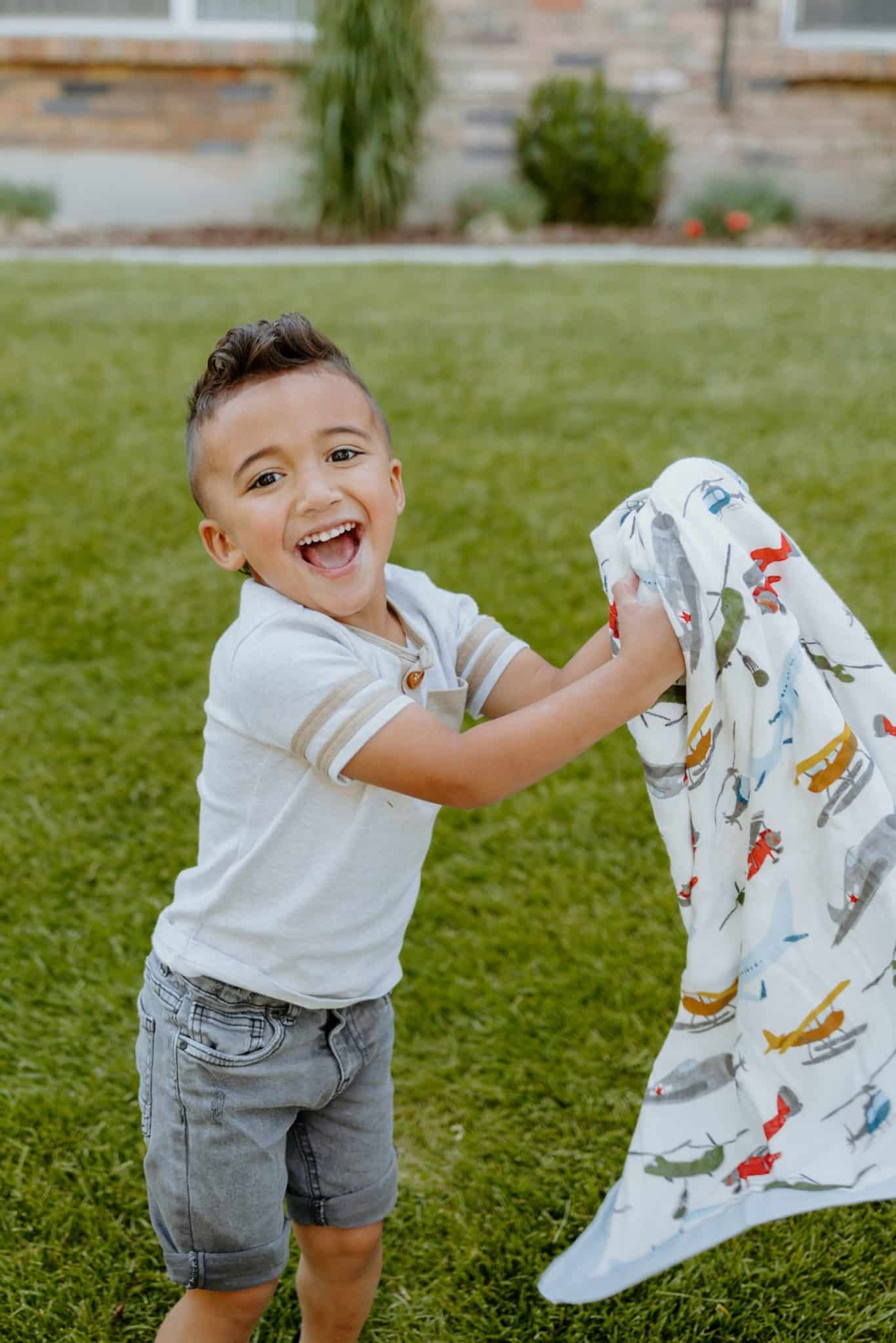Deluxe Muslin Baby Blanket - Air Show