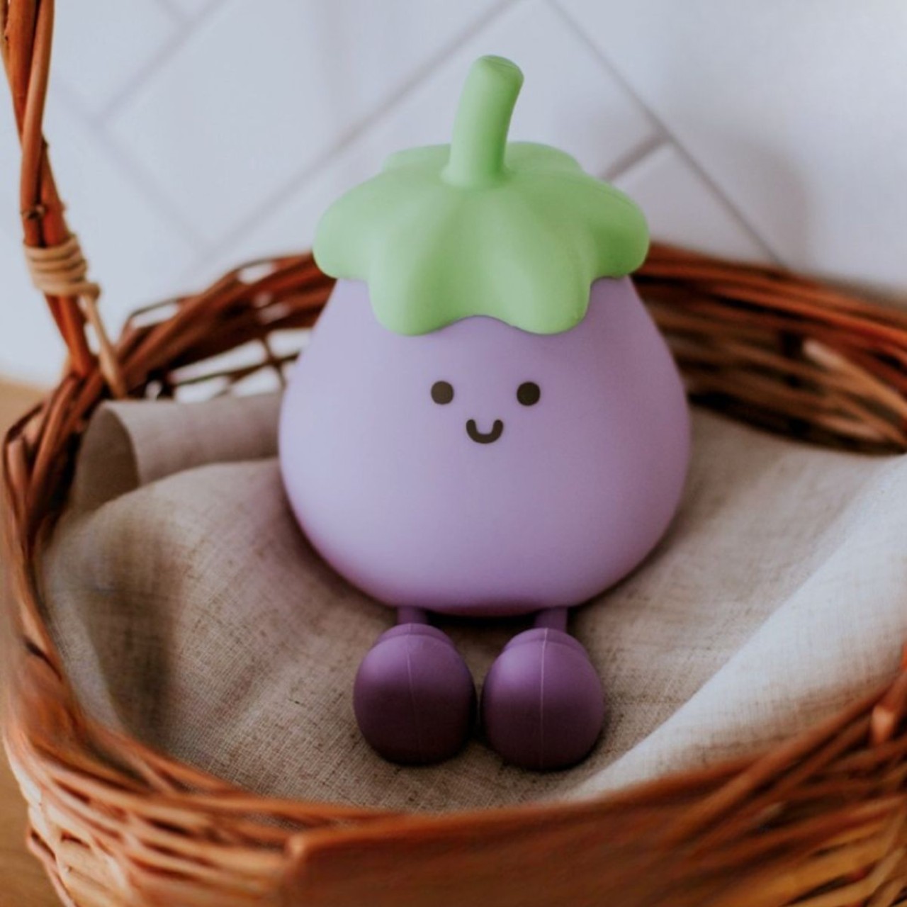 Spielzeug, Kugelfigur, Squishy, Lila, Grün, Korbdeko