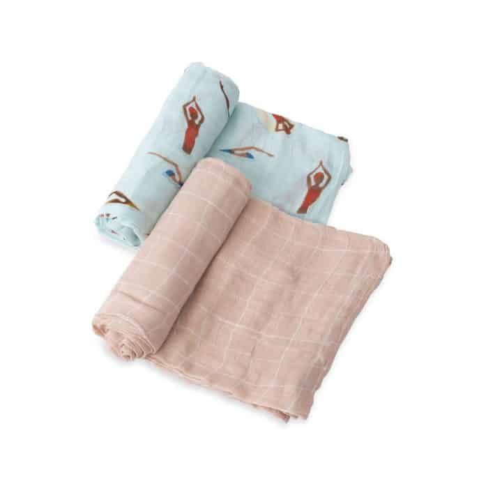 Deluxe Muslin Swaddle 2 Pack - Swim Cap Set