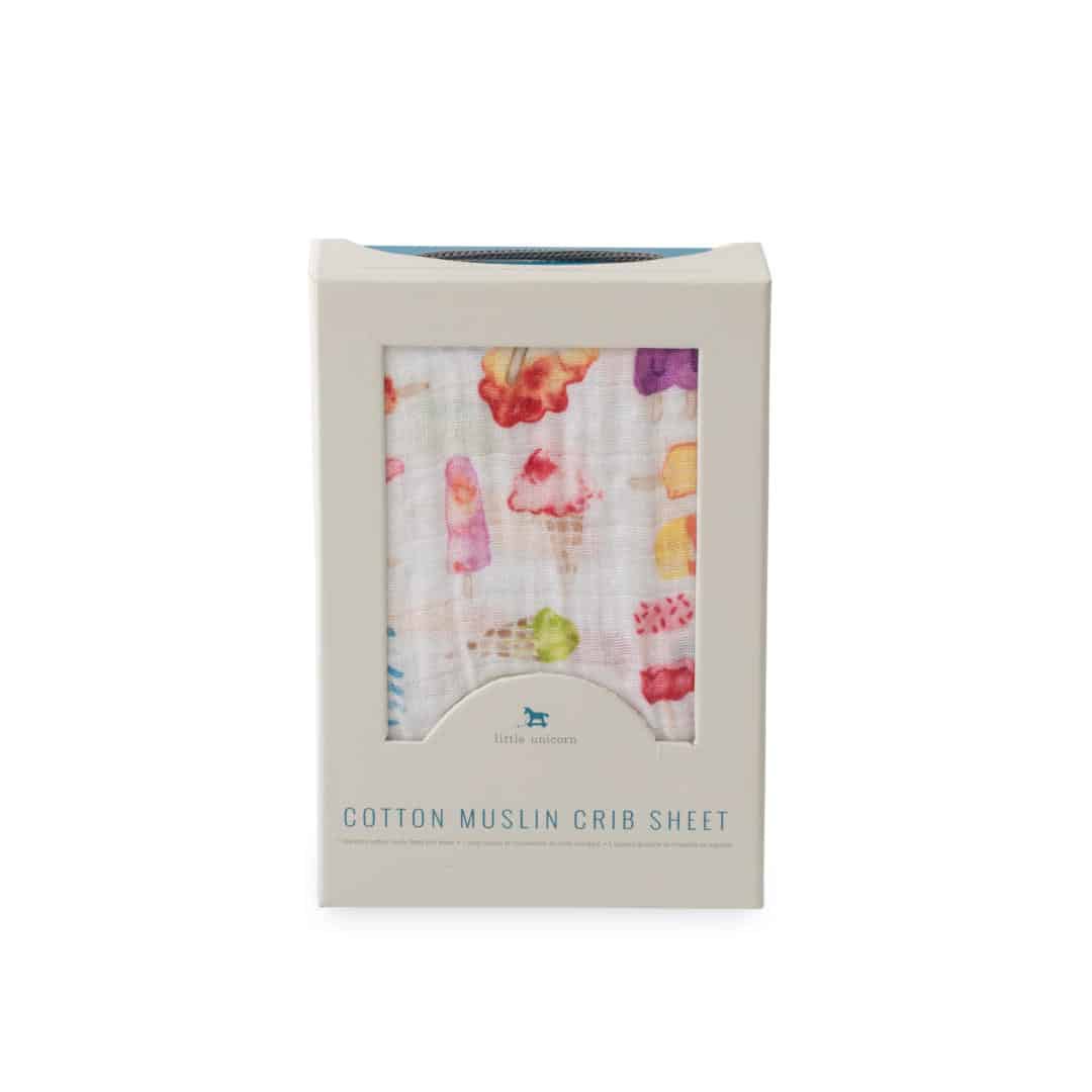 Cotton Muslin Crib Sheet - Brain Freeze