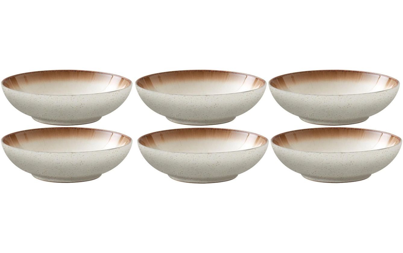 Schalen, V-Form, Speckled, Beige, Set(6)