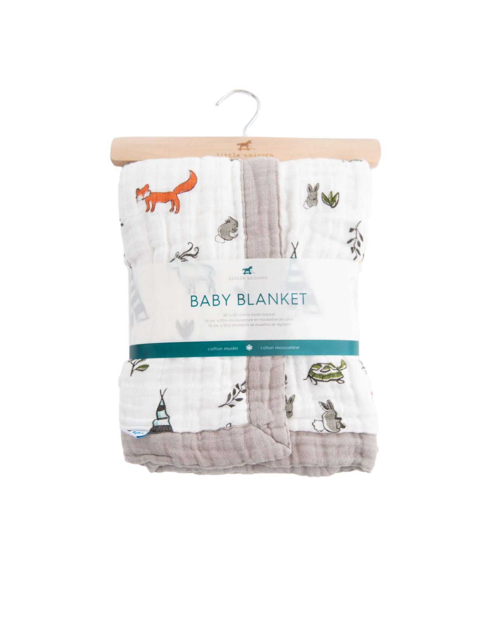 Cotton Muslin Baby Blanket - Forest Friends