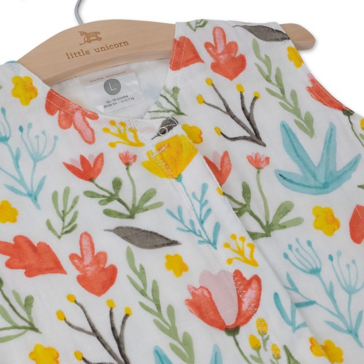 Cotton Muslin Sleeping Bag Gr. L - Meadow Cotton Muslin Sleeping Bag Gr. L - Meadow