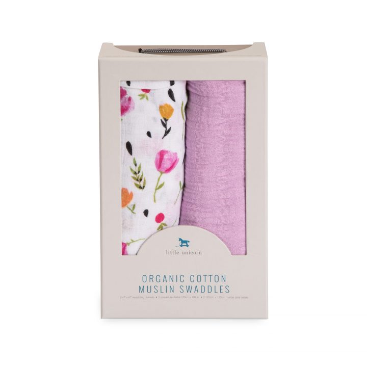Organic Cotton Muslin Swaddle 2 Pack - Berry & Bloom