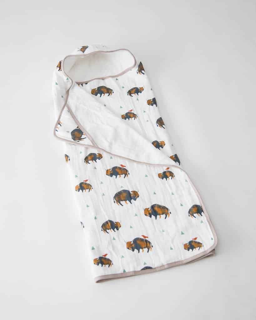 Big Kid Hooded Towel  -  Bison