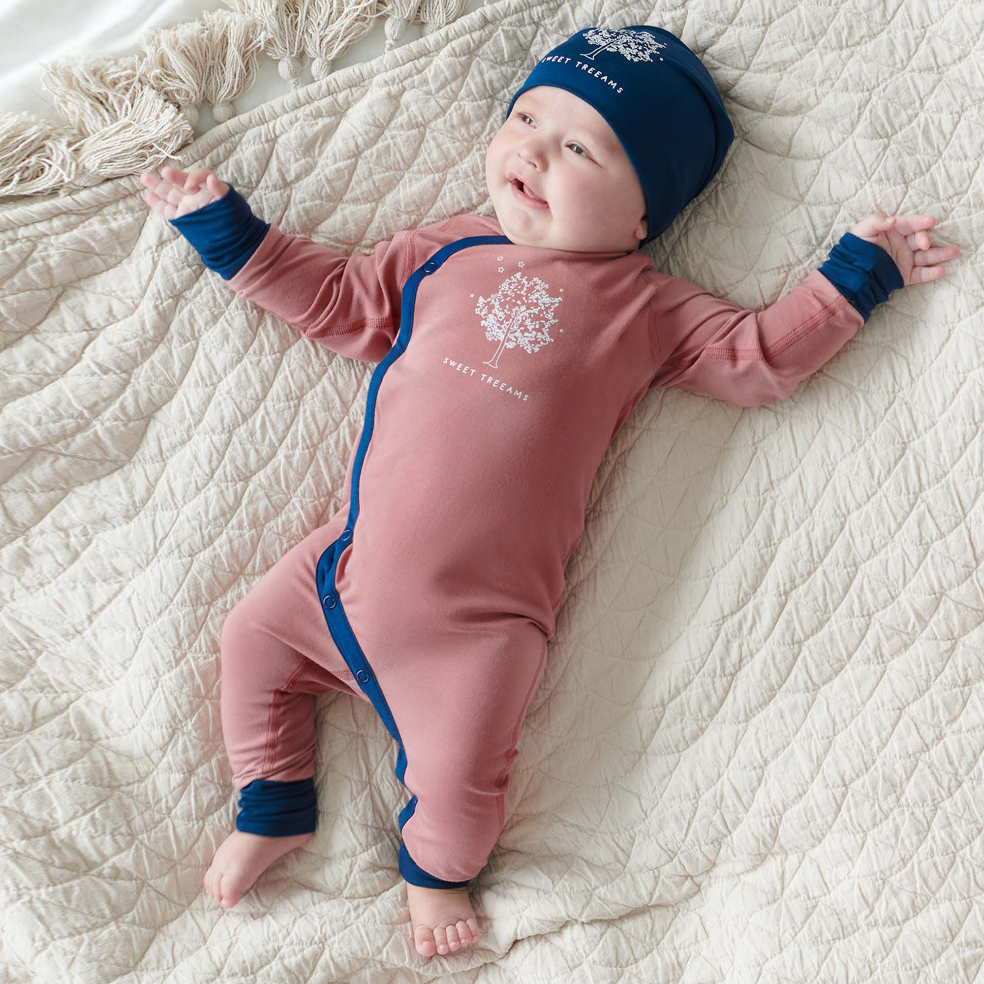 Dagsmejan Baby Schlafanzug Balance, Nattwell ™ Sleep Tech, Sunrise rose