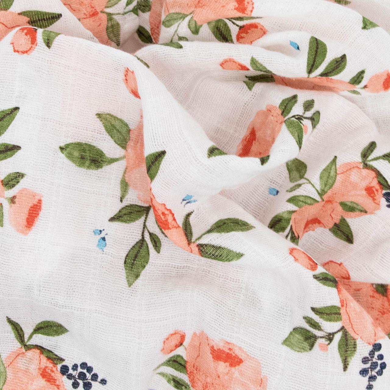 Baumwoll-Muslin Squares, Watercolor Roses Baumwoll-Muslin Squares, Watercolor Roses