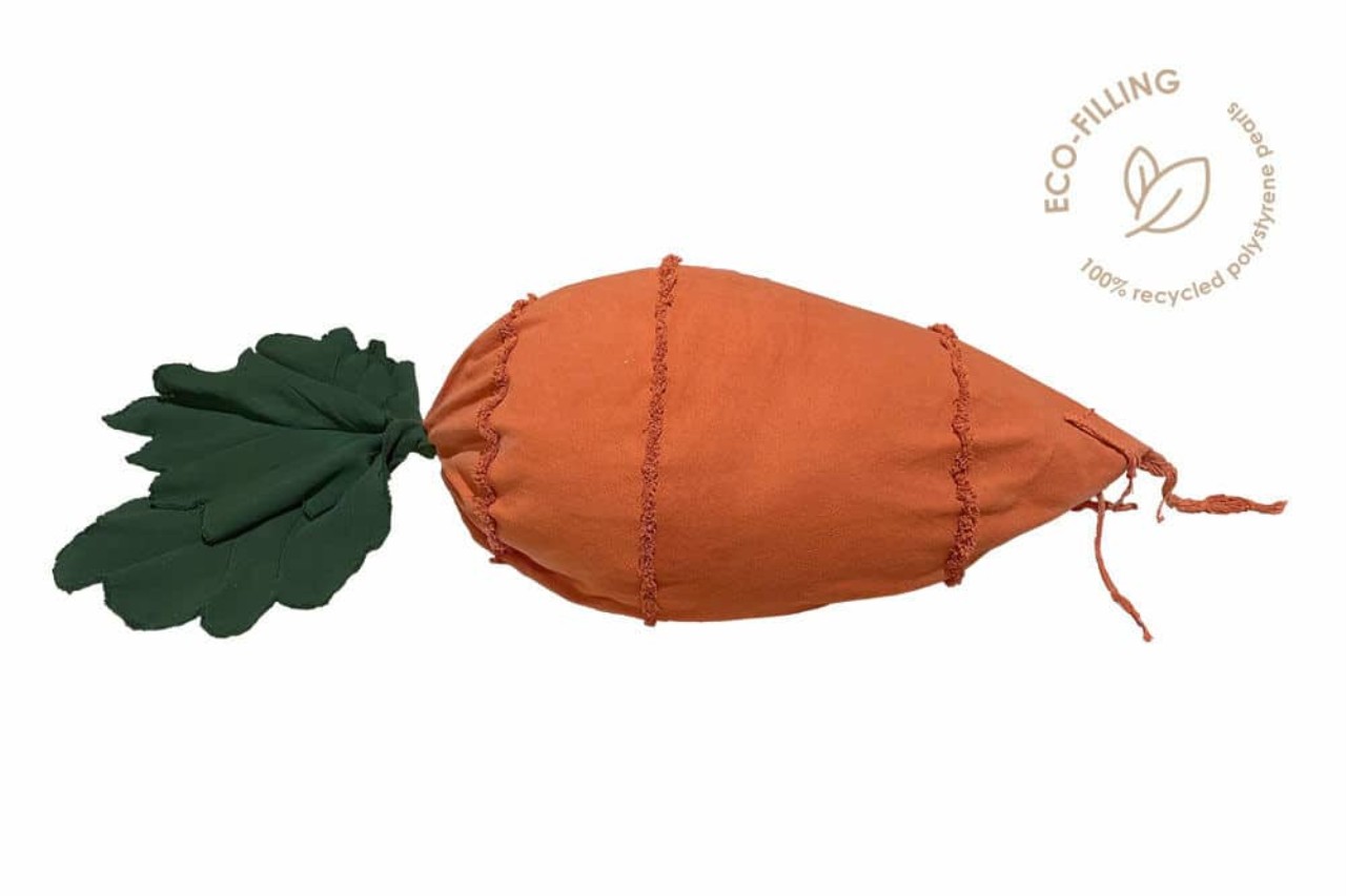 Ananas-Kissen, orangefarben, Polyester, ökofreundlich, Kordelzug
