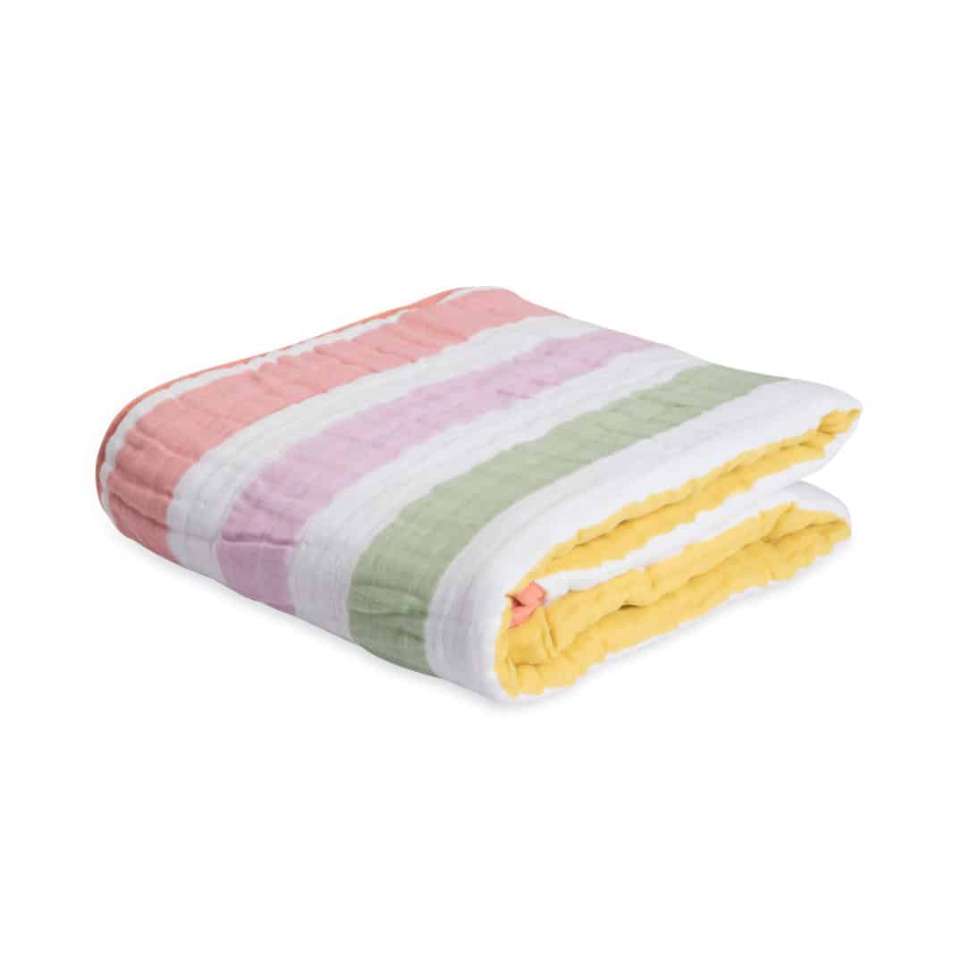 Cotton Muslin Quilt - Cabana Stripe