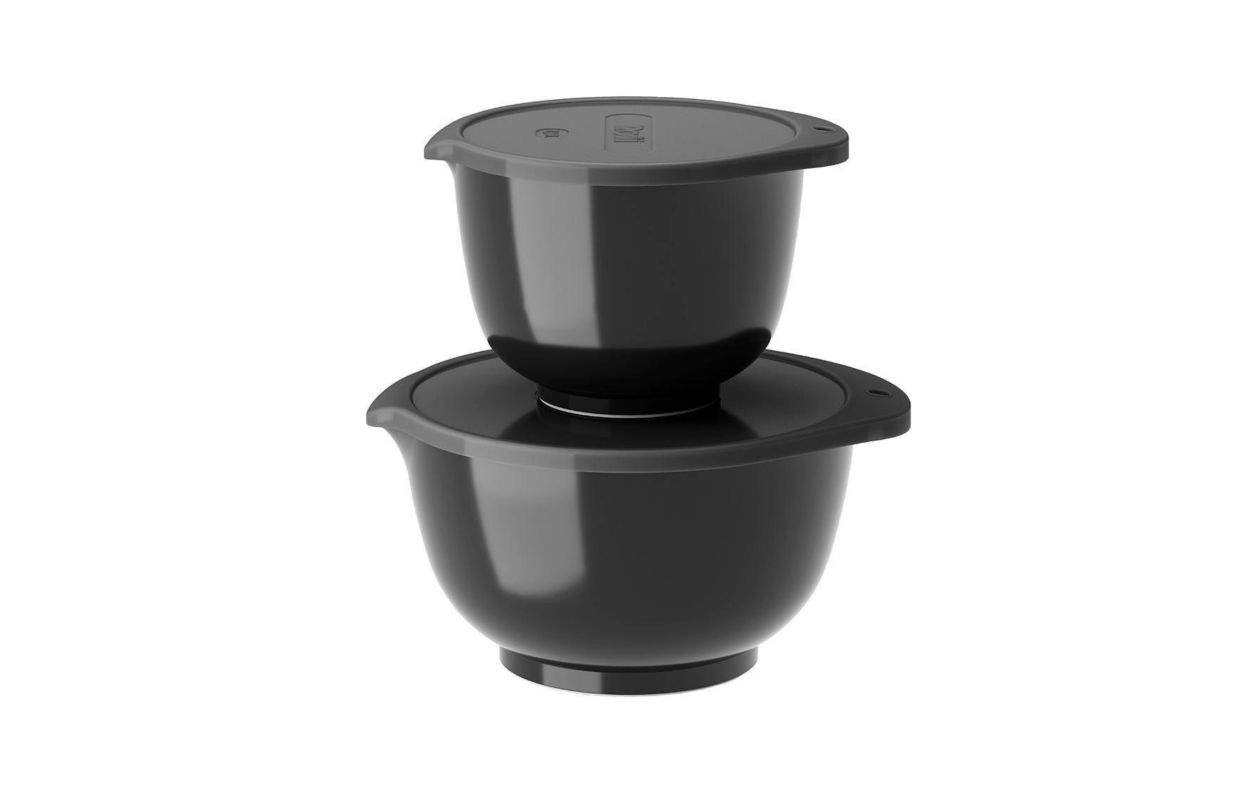 Mixer-Schüsseln, Stapelbare Schüsseln, Schwarz, Deckel, Küche-Set