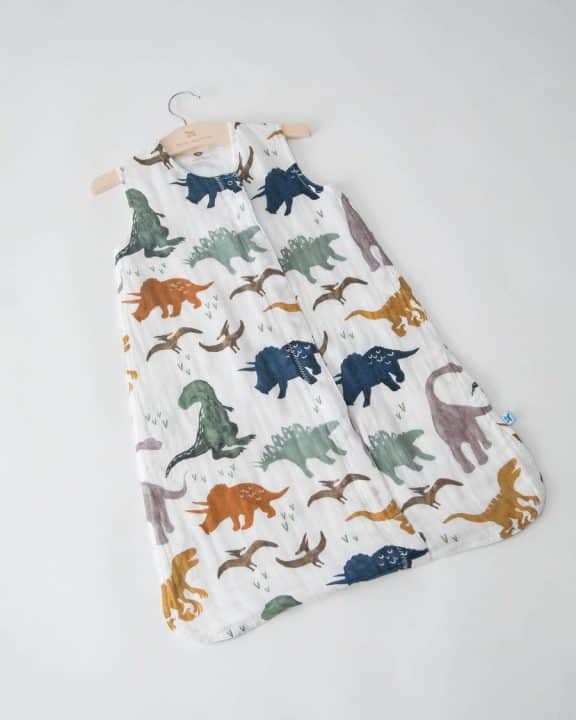 Cotton Muslin Sleeping Bag Gr. S - Dino Friends Cotton Muslin Sleeping Bag Gr. S - Dino Friends