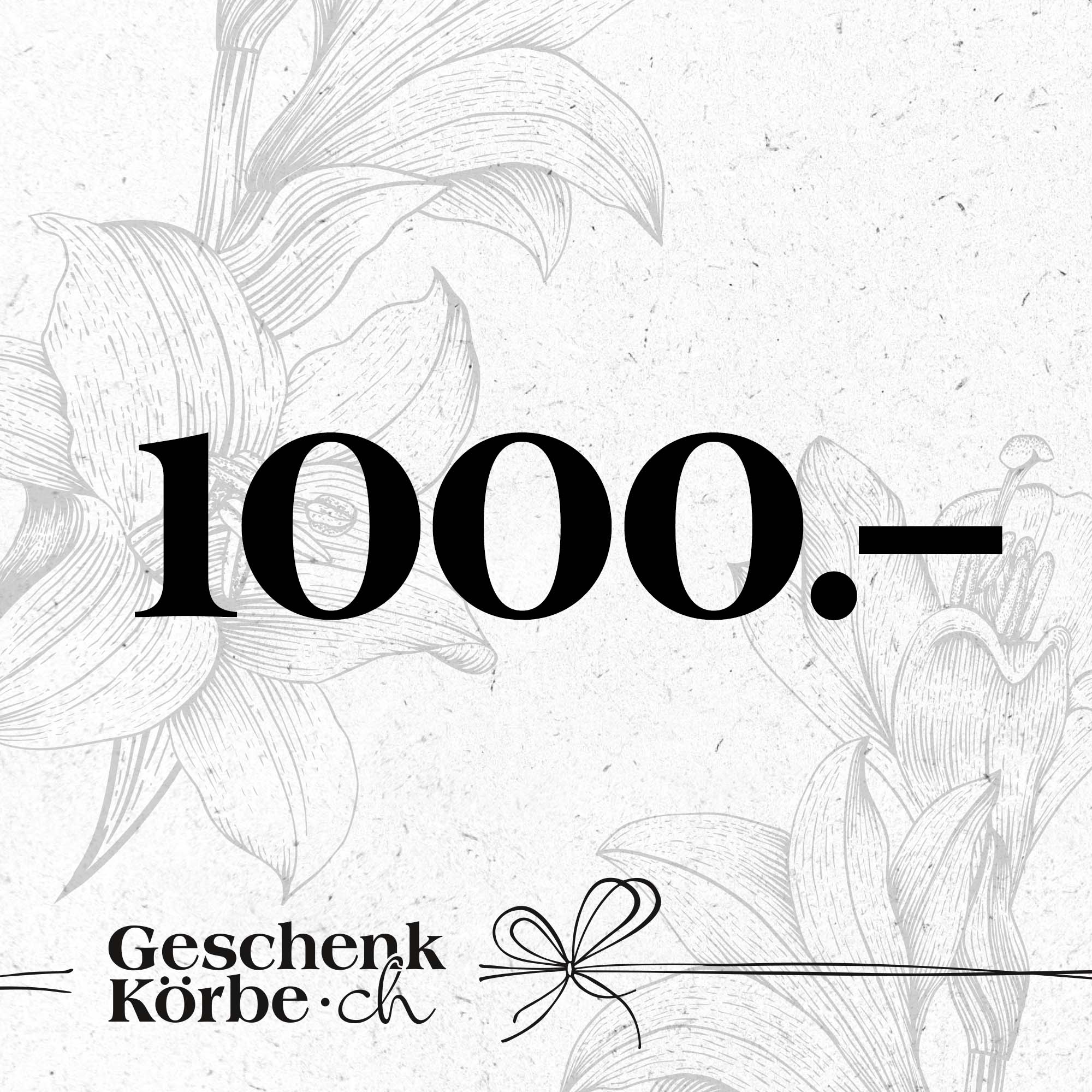 flachlegung, Geschenkgutschein, 1000.-, markenlos, dekorativ