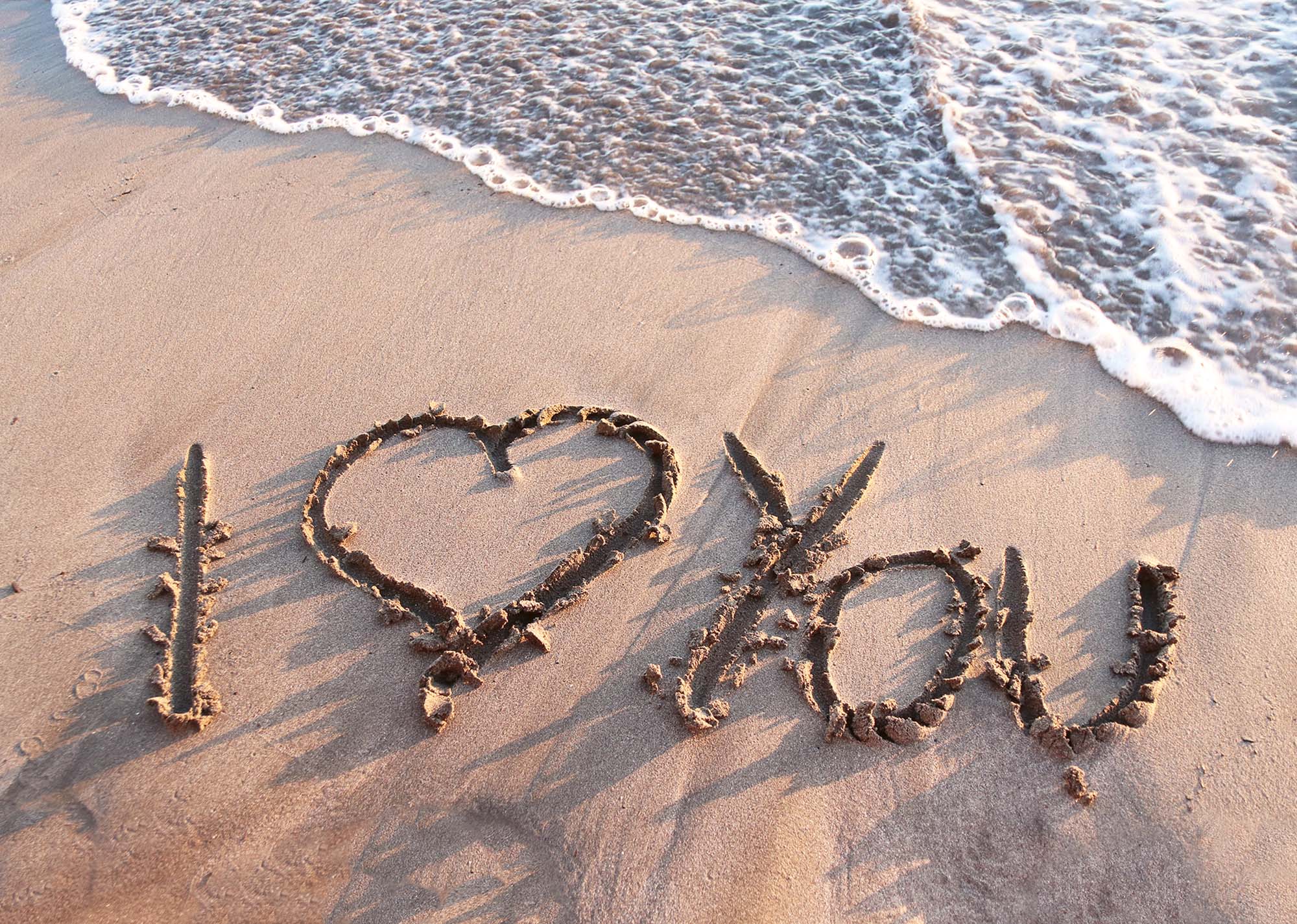 I Love You - Grusskarte mit Strand