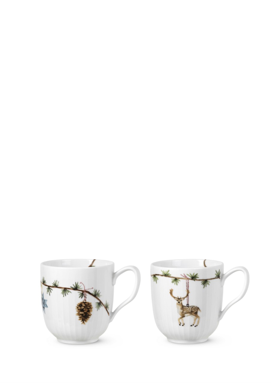 Tassen, Kaffeebecher, Weihnachtsdeko, Kiefernkegel, Tiermotiv