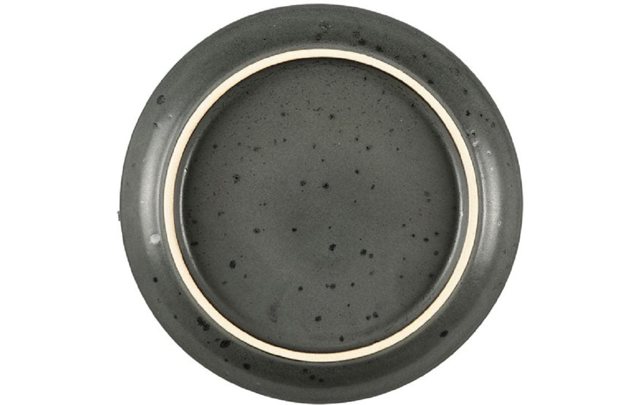 Ton-Teller, Steingut, Schiefergrau, keramik, Durchmesser