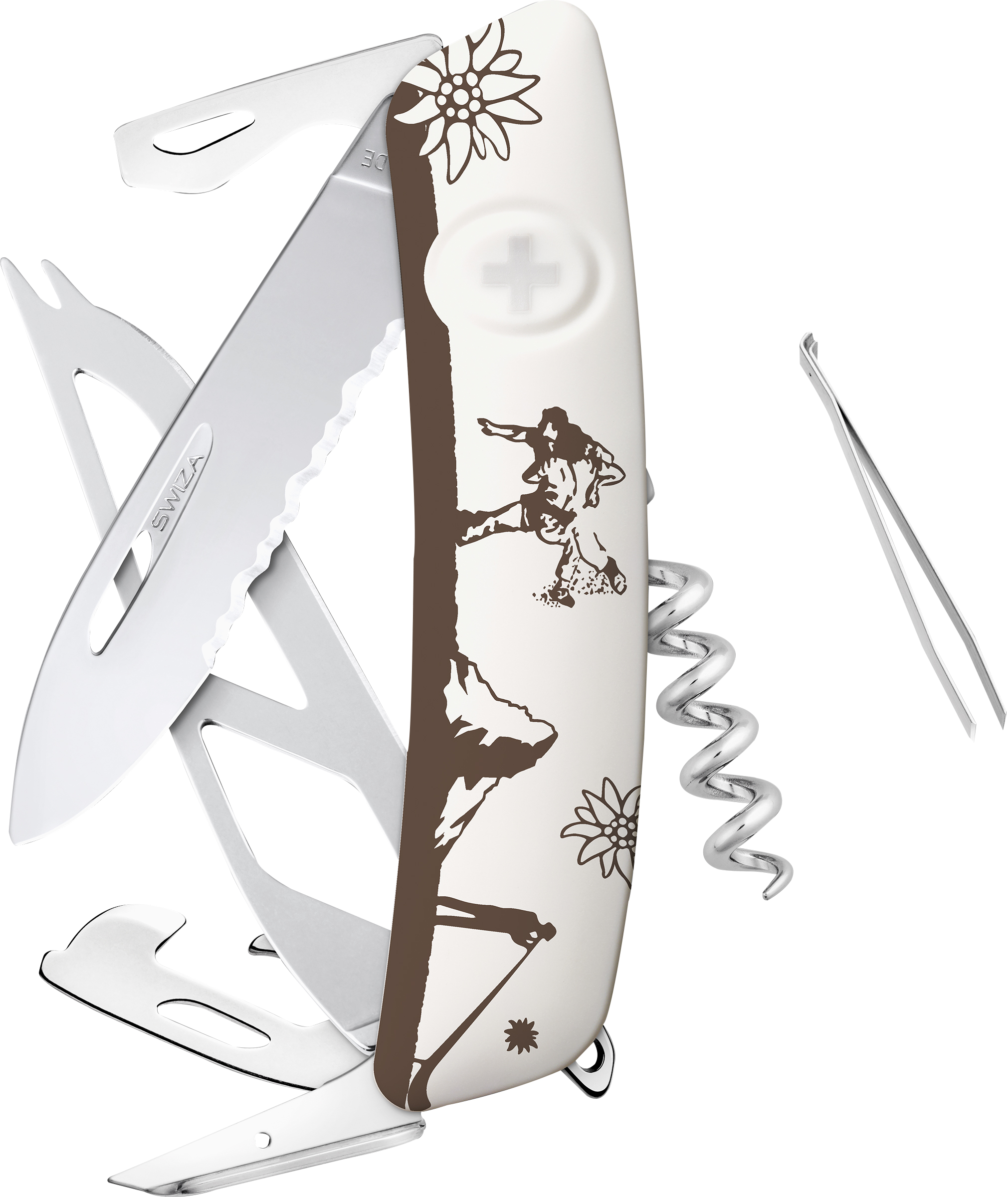 Taschenmesser Schweizer Tradition Weiss Medium