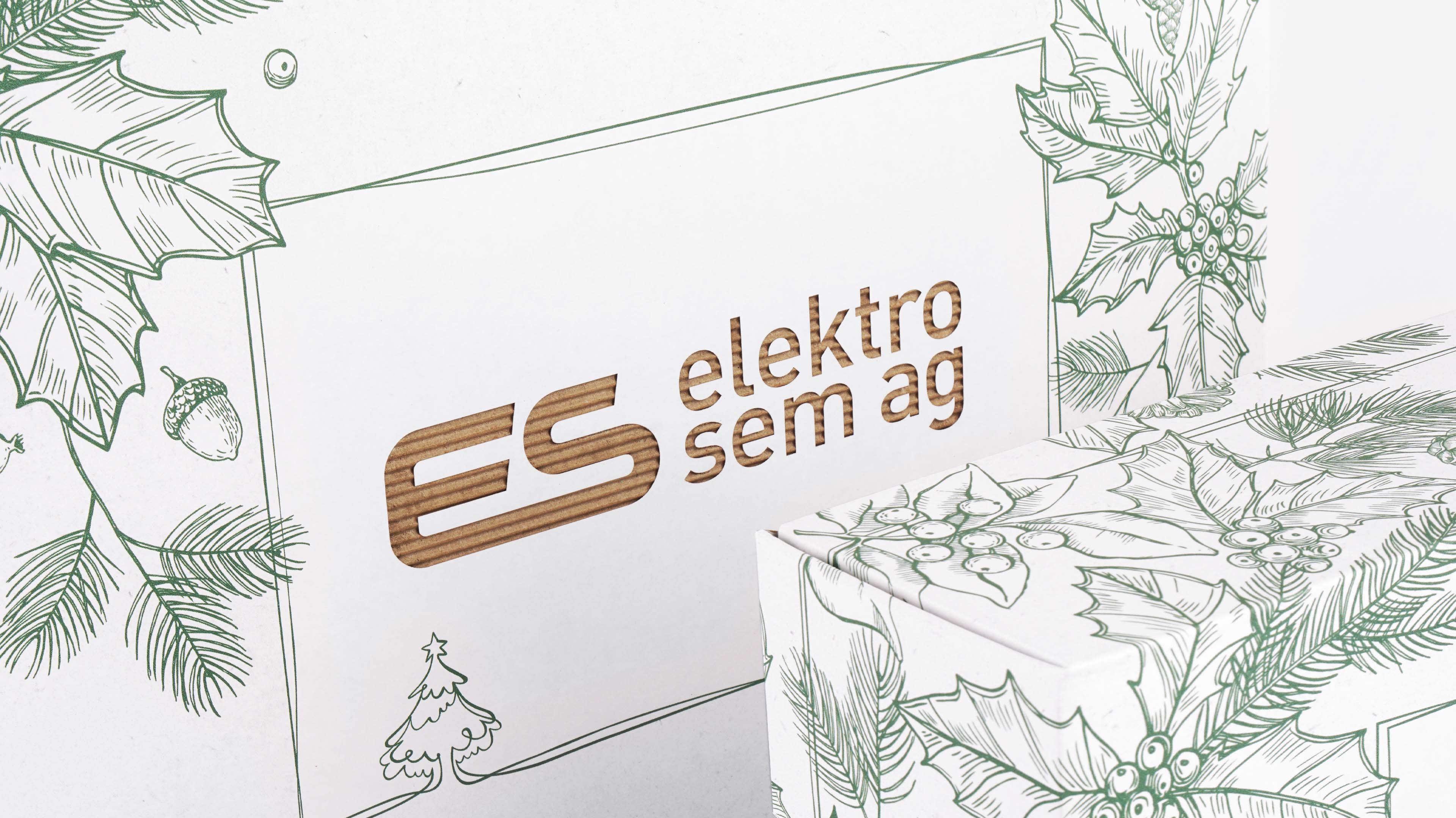 Weihnachtsbox, Geschenkverpackung, Keksbox, Holzoptik, Hülle