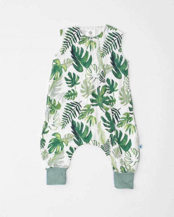 Cotton Muslin Sleep Romper Gr. L - Tropical Leaf Cotton Muslin Sleep Romper Gr. L - Tropical Leaf