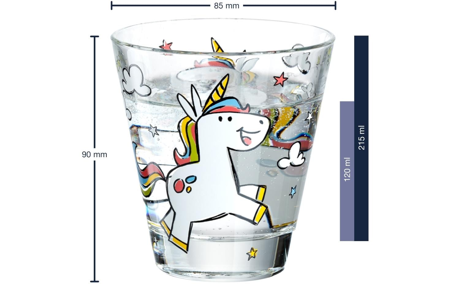 Leonardo Trinkglas Bambini 215ml Einhorn Leonardo Trinkglas Bambini 215ml Einhorn
