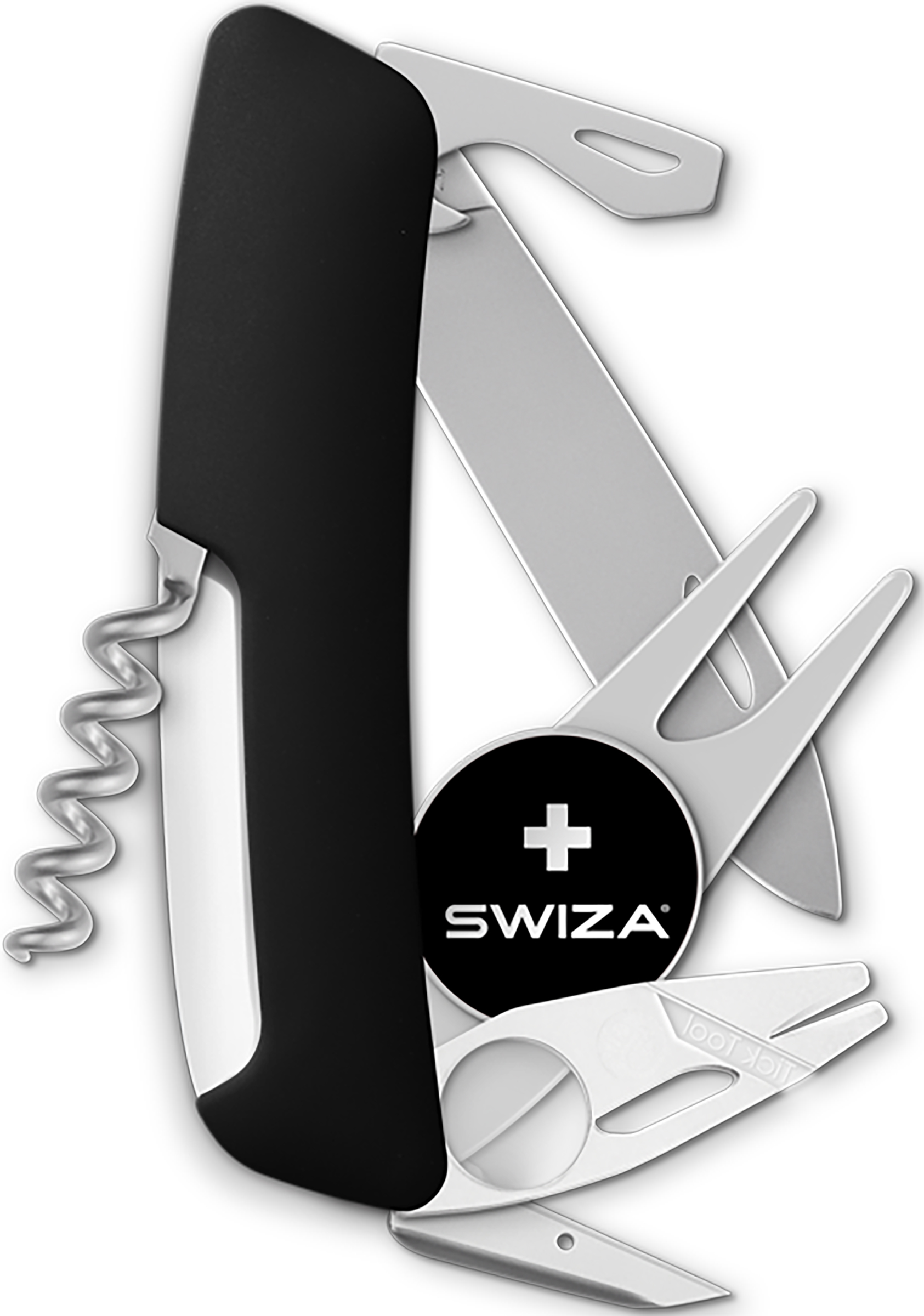 Taschenmesser Large Schwarz matt