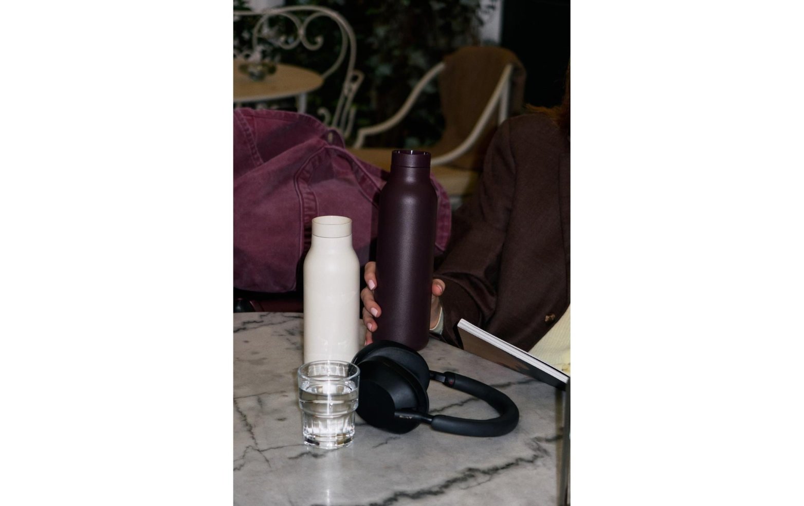 Wasserflasche, Flasche, Korken, Glas, Kopfhörer