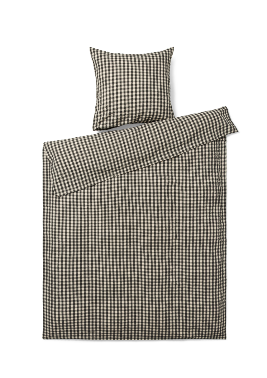 Bæk&Bølge Bettwäsche DK, 140x200cm, Schwarz/Sand