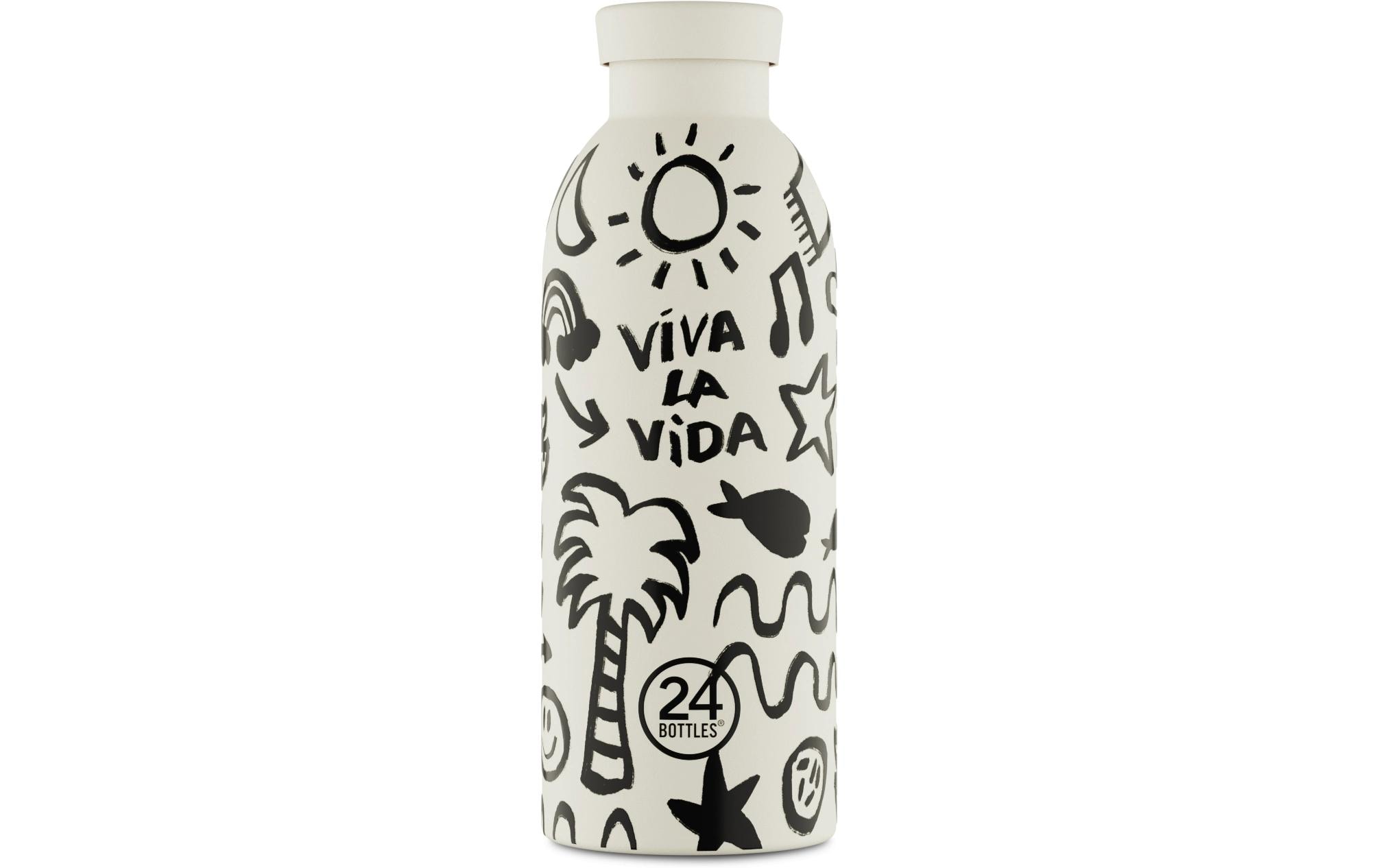  Getränkeflasche, Stainless-steel, White bottle, Tumbler, 24 bottles