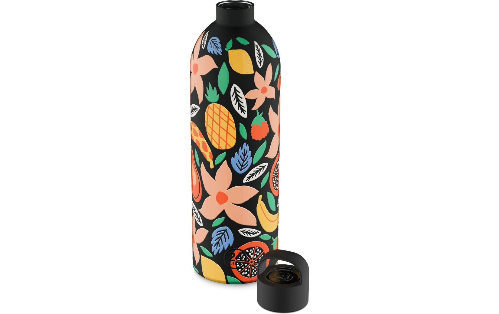 Flasche, Wasserflasche, Trinkflasche, Blumenmuster, bunt
