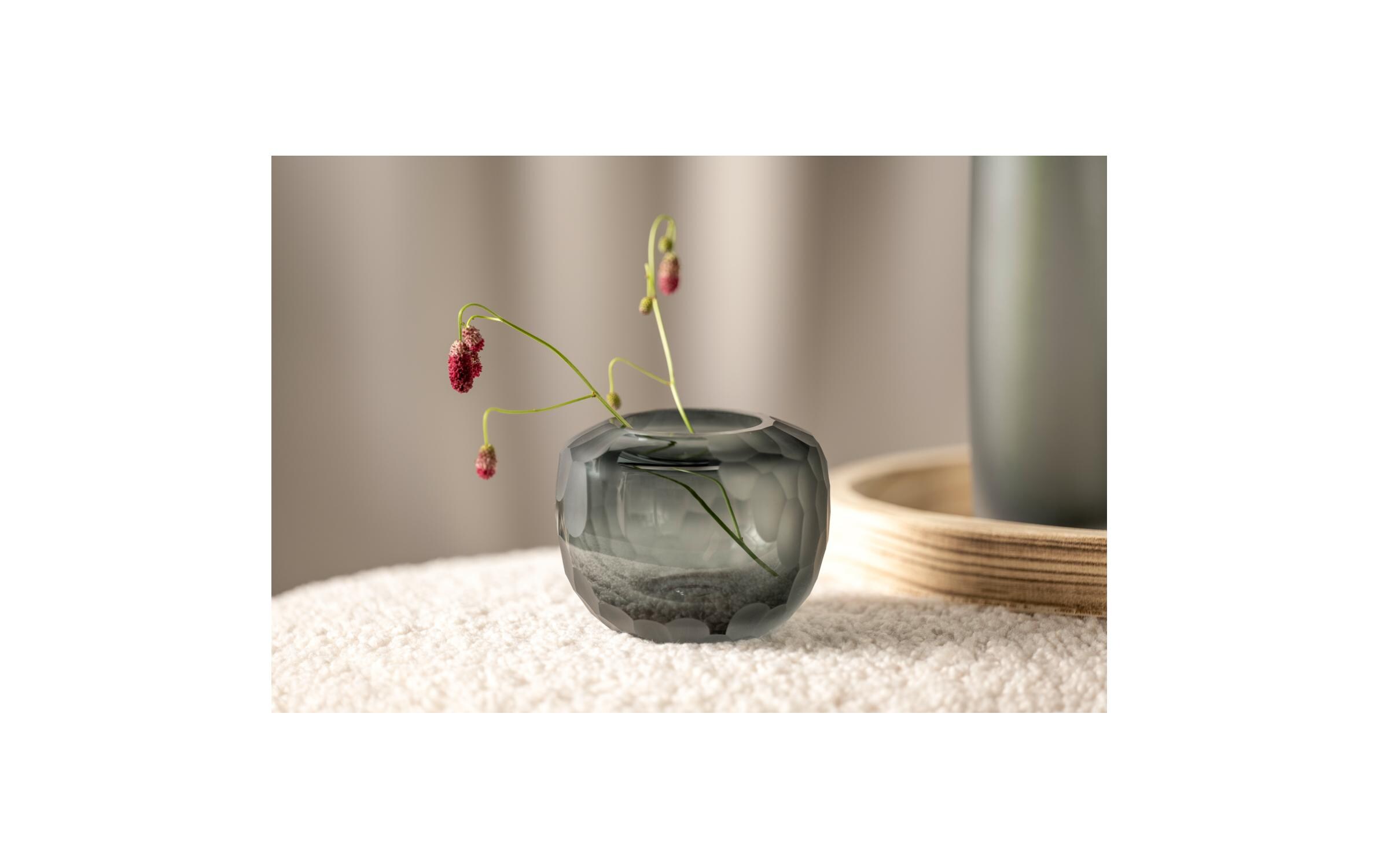 Leonardo Vase Bellagio, 10cm, Anthrazit