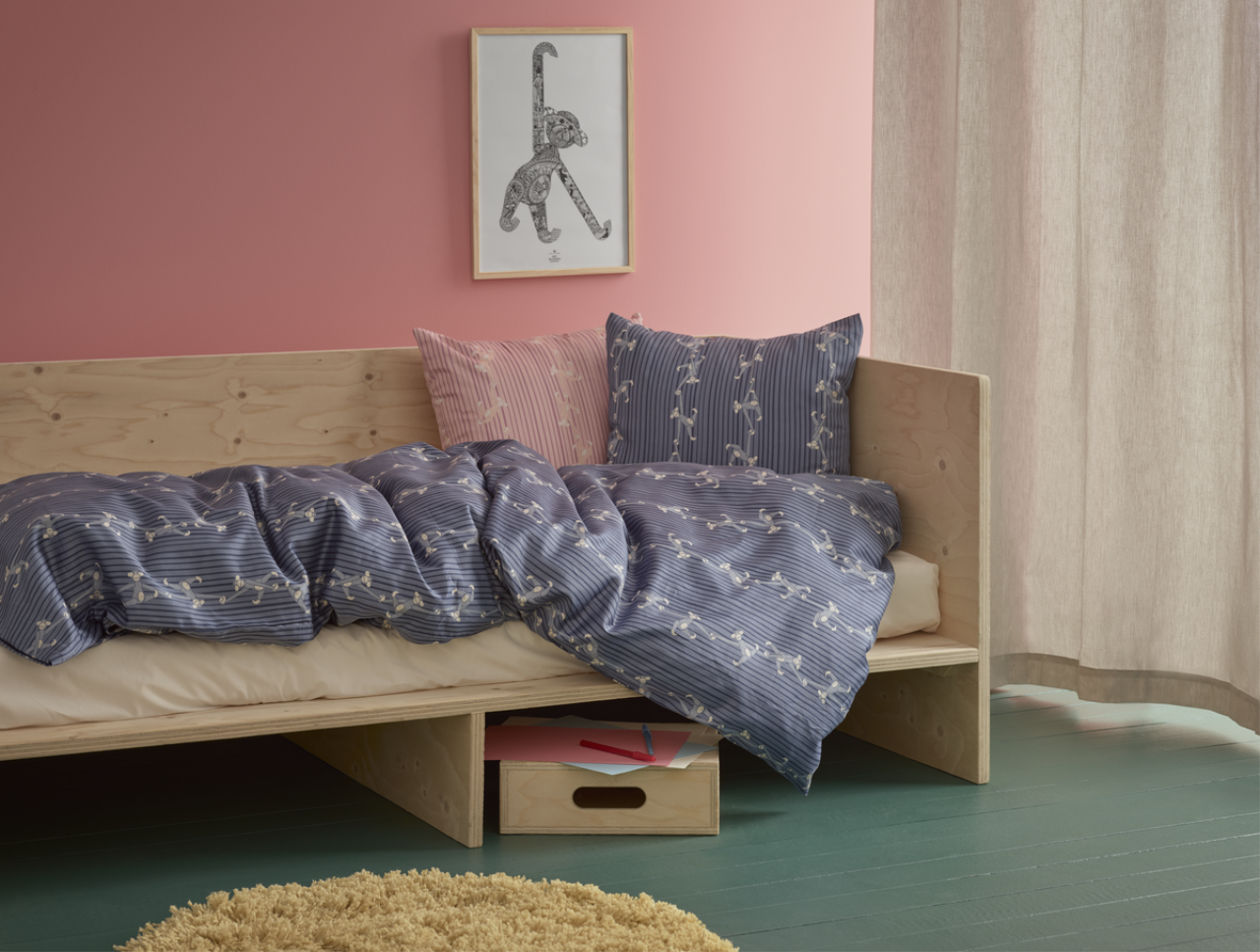 Bettwäsche Affe Junior DK, Blau