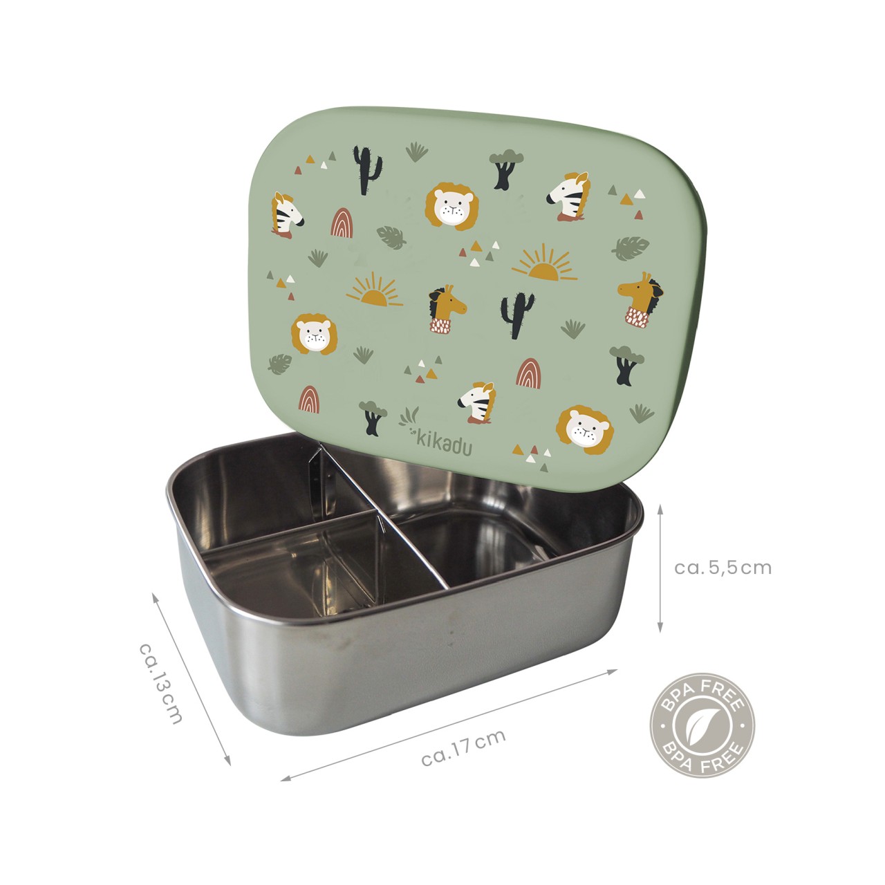 brotdose, metallbox, unterteil, tiere muster, bpa frei